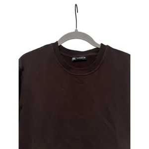 Zara Brown Long Sleeve Sweatshirt Dress M thumbnail 3