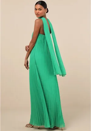 Lulus green scarf maxi dress  thumbnail 2