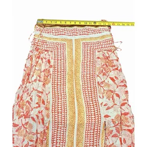 Free People Squared Off Convertible Maxi Skirt Size Small Multicolored Tie Side thumbnail 4