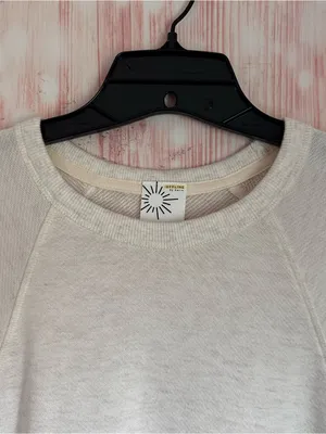 Offline By Aerie Heather Oatmeal Short Sleeve Side Slit Short Sleeve Sweatshirt thumbnail 2