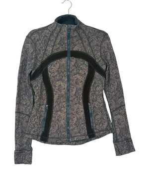Lululemon Define Jacket 10 Black Rose Herringbone Brushed Alberta Lake Zip Up‎ thumbnail 1