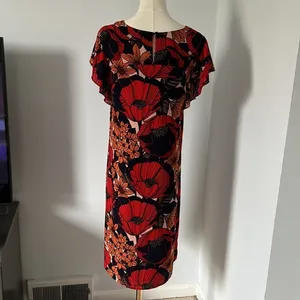 Ann Taylor Loft floral poppy dress thumbnail 3
