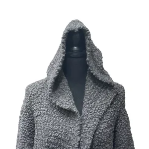 Barefoot‎ Dreams Boucle Hooded Chunky Knit Cardigan with Pockets Women's Sz L/XL thumbnail 2