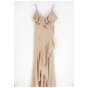 NWT VOW'D Rowan Satin‎ Ruffle Bridesmaid Dress Women's Size 2 Pink thumbnail 2