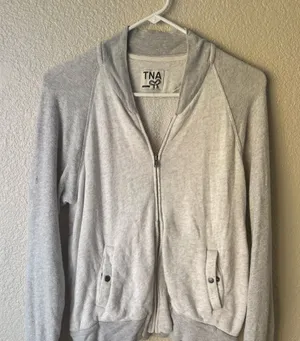 TNA Cream Knit Sweater Gray thumbnail 1