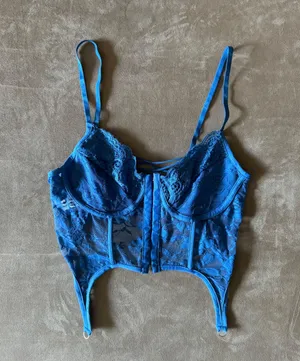 Corset Tank Top Blue Size M thumbnail 4