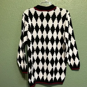 Vintage 90s Argyle Pullover Sweater Unisex Minimalist Classic winter cottagecore thumbnail 4