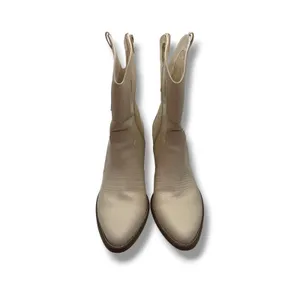 Mix No.‎ 6 Brycen Western Cowboy Boots Womens 9M Cream Faux Snakeskin Block Heel thumbnail 2