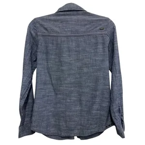 O'Neill Button Down Shirt Small Blue Tab Sleeve‎ Utility Casual Lightweight thumbnail 6