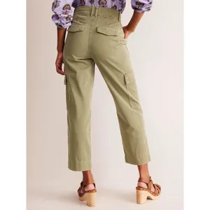 Boden Cargo Trousers Pants Size 10‎ Olive Green Patch Pockets High Waist thumbnail 2