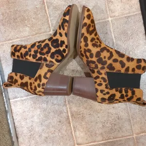 Madewell The Regan Boot in Leopard Calf Hair Booties Shoes Women’s Size 5 thumbnail 10