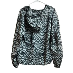 Victoria's Secret PINK Gray Black Aztec Print Anorak Pullover Windbreaker M/L thumbnail 10
