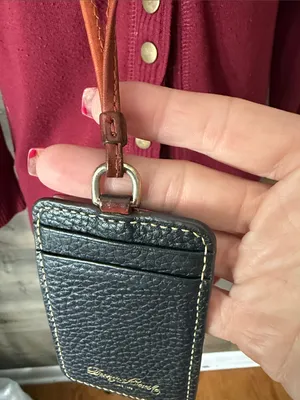 Dooney and Bourke pebble grain lanyard id holder thumbnail 4