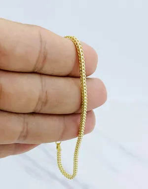 Real 10k solid Gold Women’s Franco Bracelet thumbnail 5