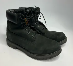 Timberland black leather‎ lace up boots size 8.5 thumbnail 1