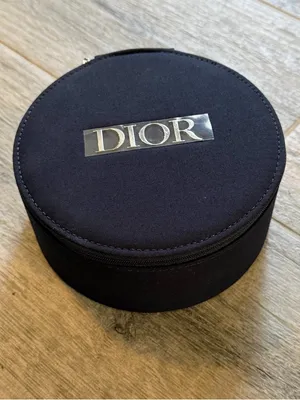 DIOR Beauty Vanity Case Round Makeup Bag With Mirror NEW! thumbnail 1