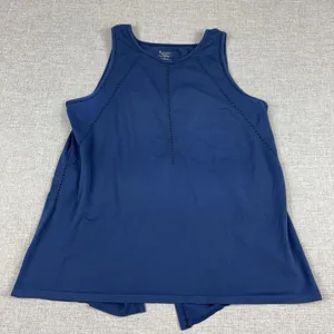 Athleta Tank Top Womens Large Blue Tagless Back Vent Lightweight Athletic Yoga thumbnail 1