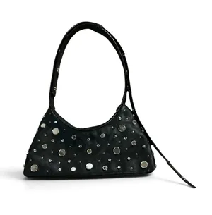 Studded Black Y2K Shoulder Grunge Purse thumbnail 1