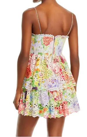 Alice + Olivia Dress Floral Mini Ruffle thumbnail 3