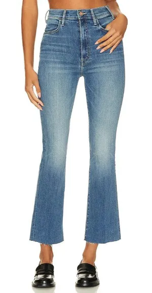 NWT Mother Hustler Ankle Fray in Healing Jar High Rise Boot Crop Stretch Jean 29 thumbnail 1