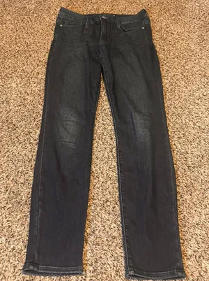 Athleta Women Size‎ 2 Black Wash Denim Straight Leg Jeans Pants thumbnail 1