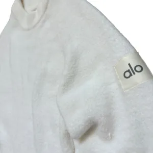 Alo Yoga Snuggle‎ Up Sweater M Cream Fuzzy Crewneck RARE Minimalist Soft Luxury thumbnail 4