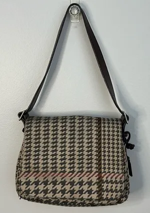 Lauren Ralph Lauren Brown/Tan Plaid Small Shoulder Bag 10"x7.5"x2.5" thumbnail 1