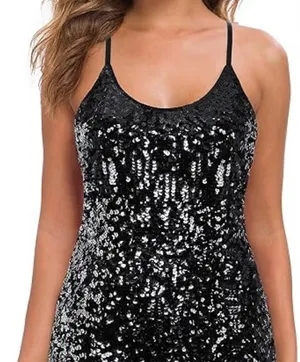 Sparkling Black and Silver Sequin Dress Size L thumbnail 1