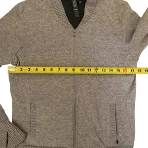 Mountain Hardwear Bomber Jacket Women S Heathered Tan Wool Blend Zip Up Gorpcore thumbnail 6