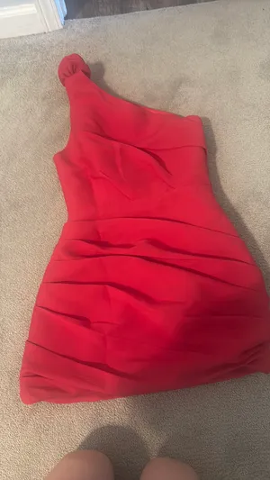 Red Showpo Dress Mini One-Shoulder thumbnail 2