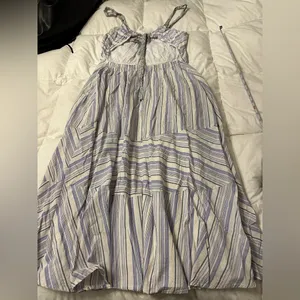La Vie by Rebecca Taylor Leila Striped Midi Dress - Size L thumbnail 6