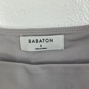 Babaton Gray Square Neck Bodysuit Size‎ Small thumbnail 3