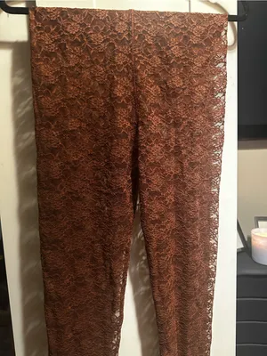 NWT Free People Lacey Daze Leggings- Wine Bord $48MSRP thumbnail 3