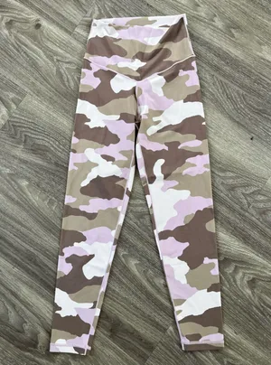 Aerie Offline Pink and Brown Camo Leggings thumbnail 1