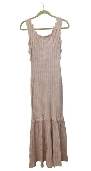 COMMENSE Off-Shoulder Ruffle Detail Dress COLOR - Pink size medium NWT Cut Out thumbnail 3