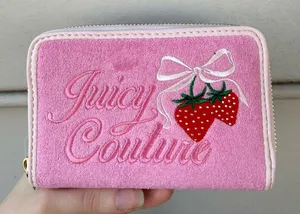 Juicy Couture terrycloth Pink Wallet with Strawberry Design thumbnail 1
