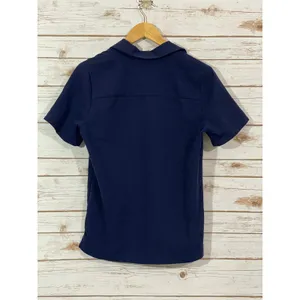 FIGS Nala Short Sleeve Scrub Polo Top - Blue - XS thumbnail 10