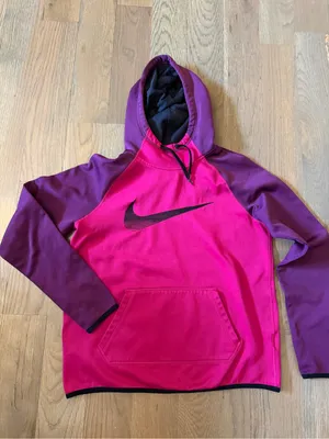 Women’s Nike Hot Pink Purple Dry Fiy hoodie sweatshirt sz M thumbnail 1
