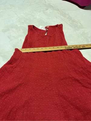 Free people Red Textured tank tunic small valiant poppy MSRP$148 thumbnail 5