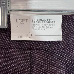 LOFT Original Fit Dress Trouser Woman's Size 10 Maroon Business Professional NWT thumbnail 8