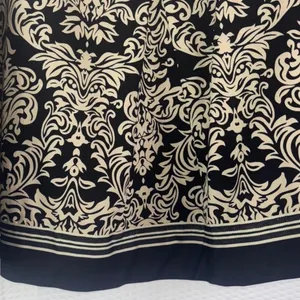 Robbie Bee Skirt 22W Plus Size Black Beige Damask Church Modest 100% Cotton Knee thumbnail 9
