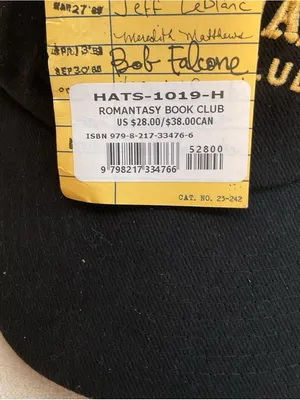 Book Club Black Embroidered Baseball Cap thumbnail 2