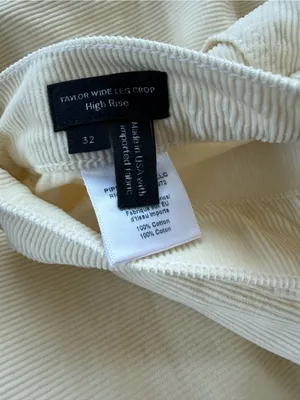 Veronica Beard Taylor High Waist Crop Wide Leg Corduroy Pants size 32 thumbnail 7