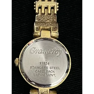 Gramercy Gold Link Bracelet Watch New Battery Japan Movt 90s thumbnail 6