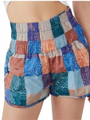 FP Movement patchwork shorts the way home high rise waisted colorful boho preppy thumbnail 2