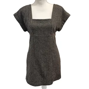 VTG Paul & Joe‎ Brown Tweed Wool Blend Shift Dress Size Small Heritage Preppy thumbnail 2