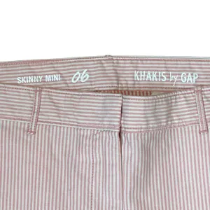 Khakis‎ by Gap Skinny Mini Pink Striped Rolled Pants Mid-Rise Stretch Women 6 thumbnail 7