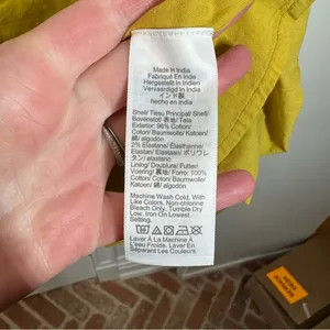 Madewell Annamarie Mini Dress Citrus Lime Cutout Back‎ V-Neck Size 6 NWT linen thumbnail 7