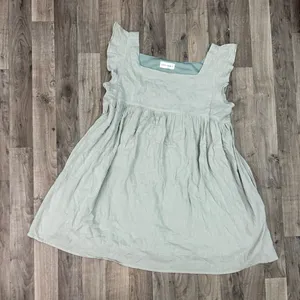 Princess Polly Luca + Grae Sage green square neck babydoll dress with pockets thumbnail 2
