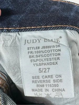 Judy Blue High Waist‎ Rigid Magic Heavy Destroy Straight Jeans Women’s 5/27 thumbnail 11